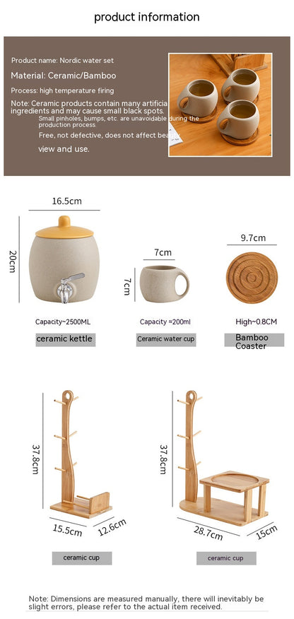 Set caraffa e tazze ceramica