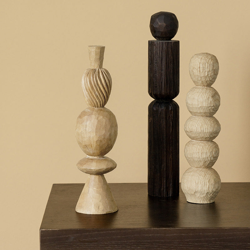 Scultura legno geometrica