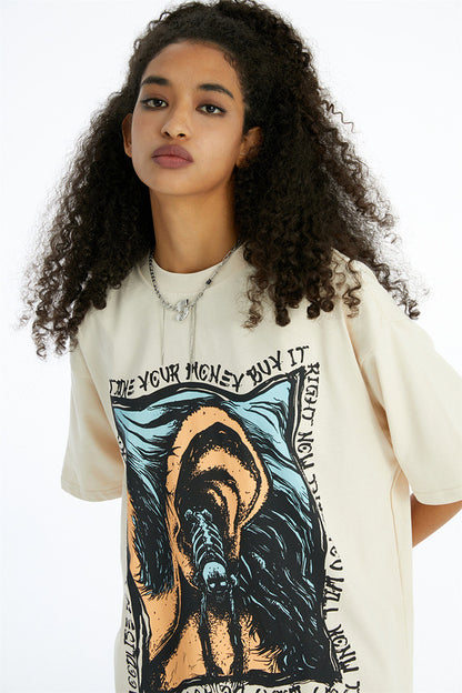 T-shirt stampa astratta