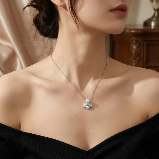 Collana Argento Art Déco Perla