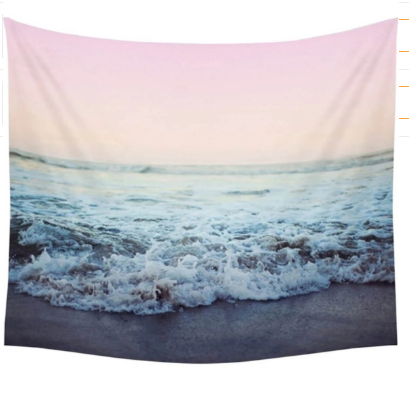 Arazzo Onde sulla spiaggia tramonto