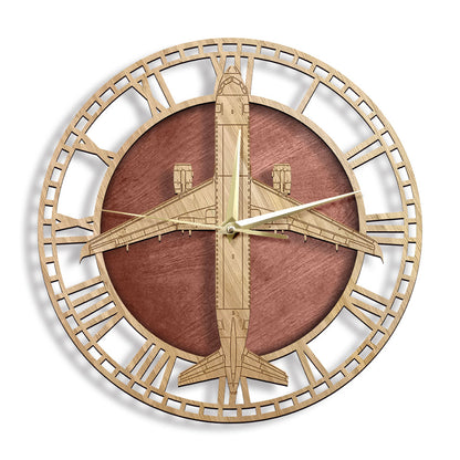 Orologio da parete Aereo legno intagliato