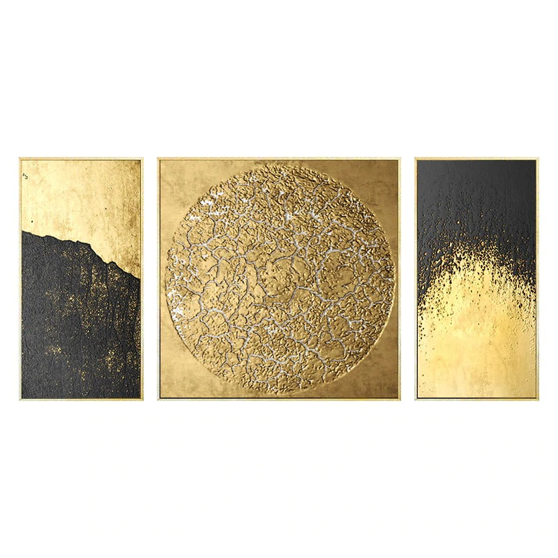 Quadri astratti dorati