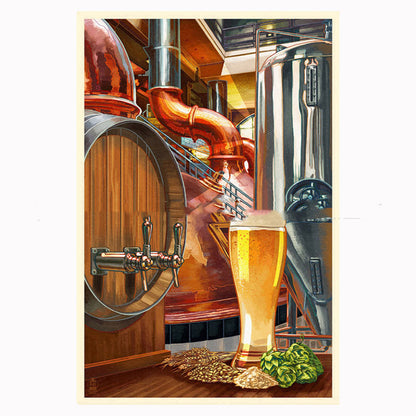 Quadro metallo birra retrò