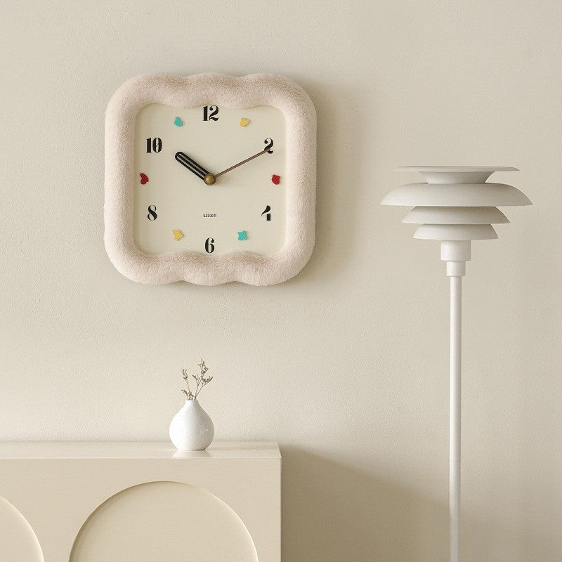 Orologio da parete Cornice tessuto naturale