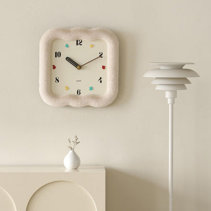 Orologio da parete Cornice tessuto naturale