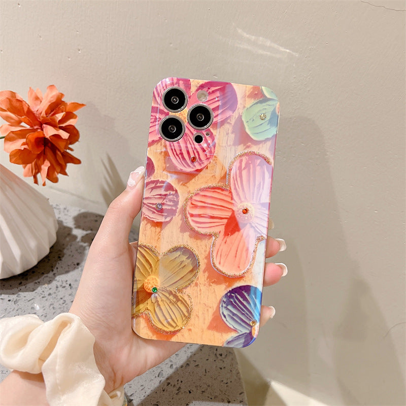 Custodia Telefono Fiori Dipinti