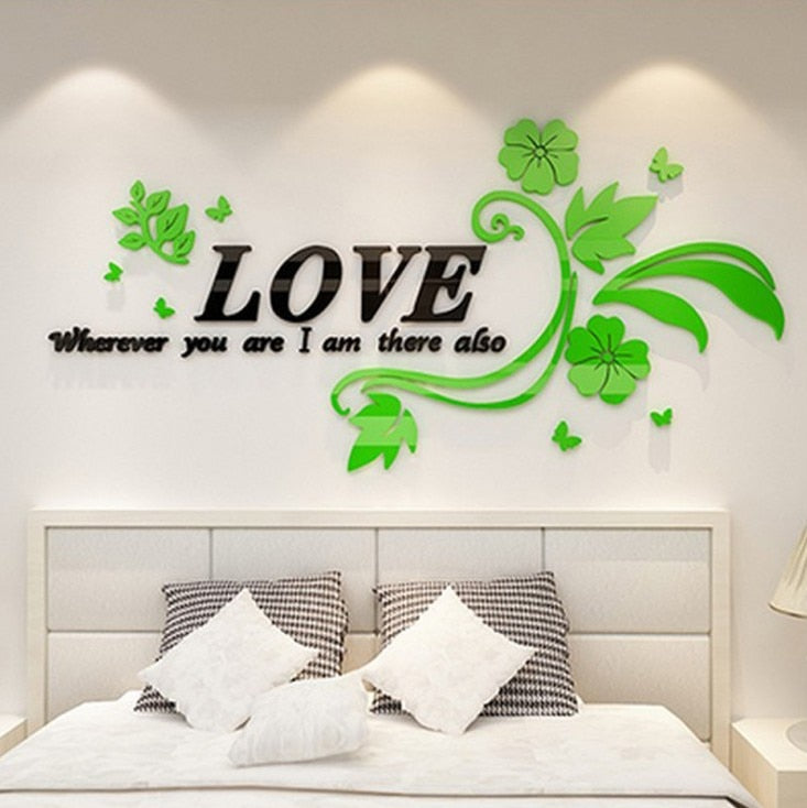 Adesivo fiori 3D