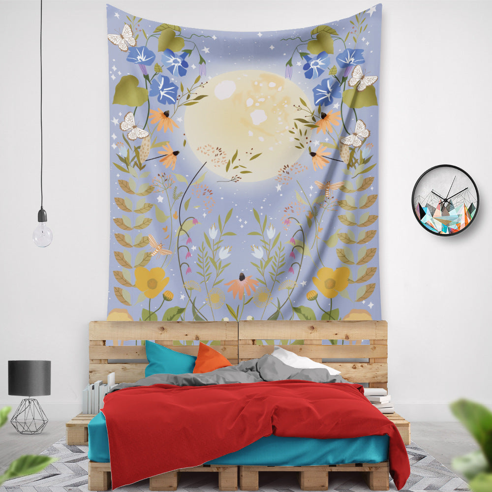 Arazzo lune e fiori