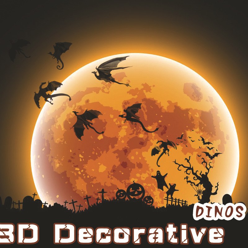 Set 7 Adesivi Dinosauri 3D