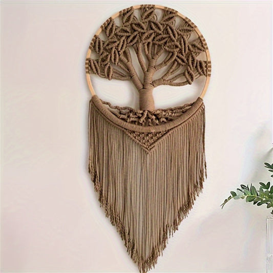 Arazzo Albero macramé arazzo decorativo beige