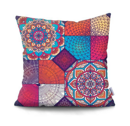 Cuscino lino motivo geometrico