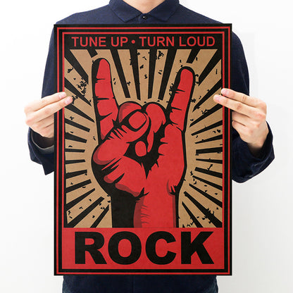 Poster Gesto rock retrò