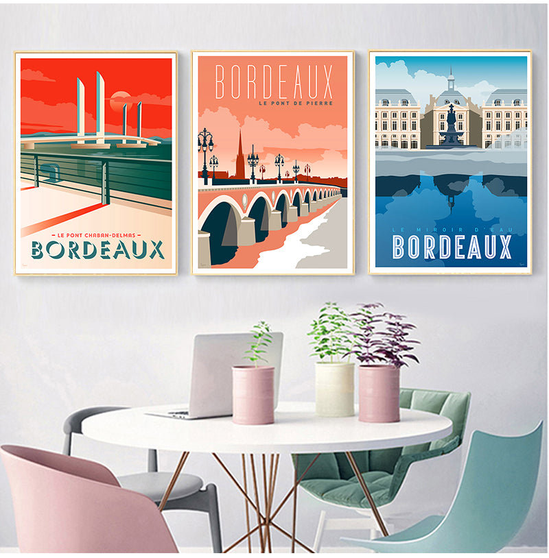 Poster mappa vini vintage
