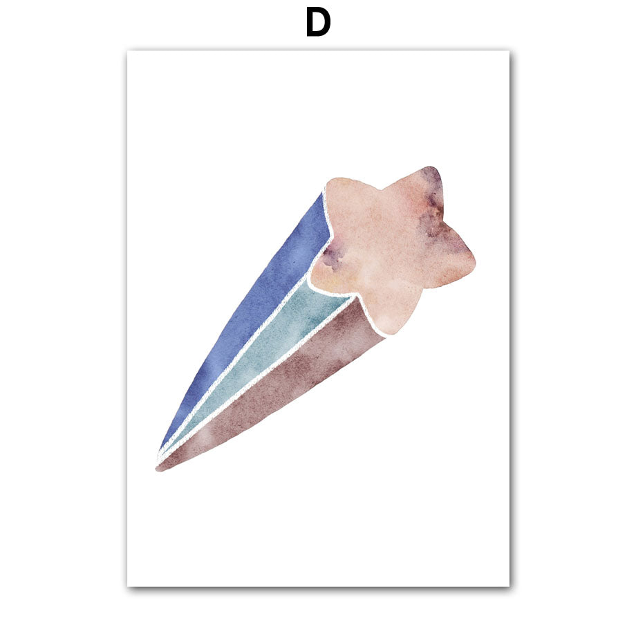 Poster spaziale acquerello
