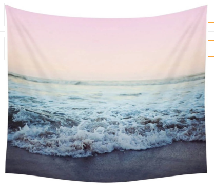 Arazzo Onde sulla spiaggia tramonto