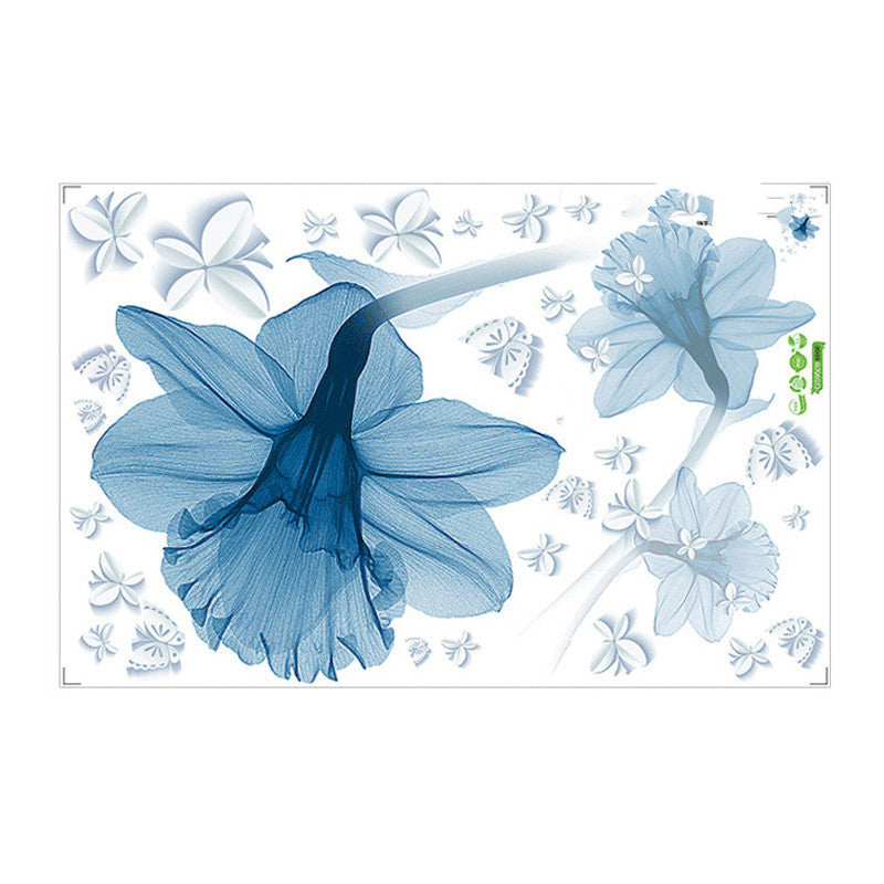 Adesivo fiori blu