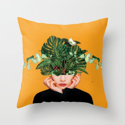 Federa cuscino fiori astratti