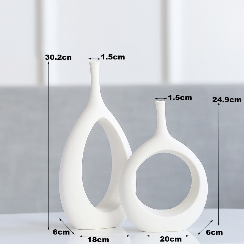 Vaso ceramica bianco