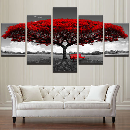 Quadro albero rosso