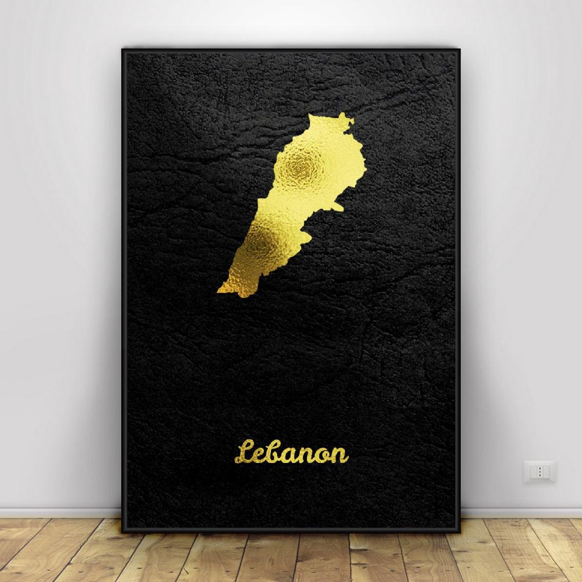 Quadro mappa dorata