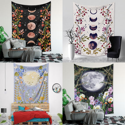 Arazzo lune e fiori