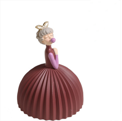 Decorazione ragazza bolle