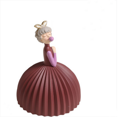 Decorazione ragazza bolle