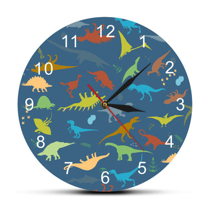 Orologio da parete Dinosauri colorati