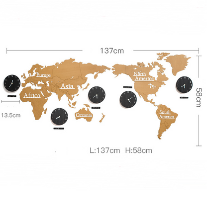 Orologio da parete Mappa mondiale orologi