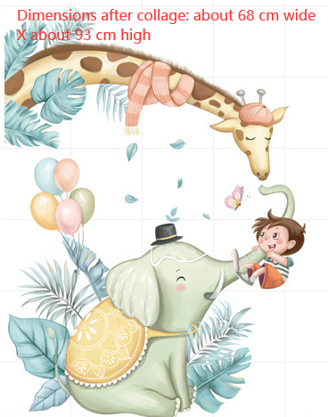 Adesivo murale Animaletti teneri con palloncini colorati