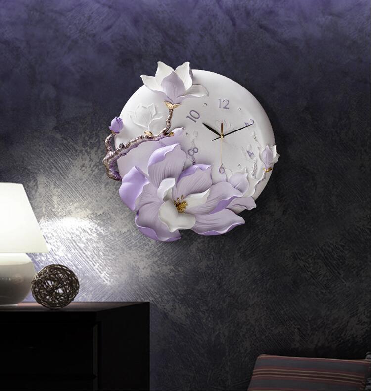 Orologio da parete Fiori rosa 3D