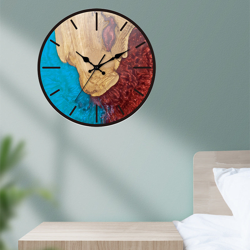 Orologio da parete Texture legno naturale