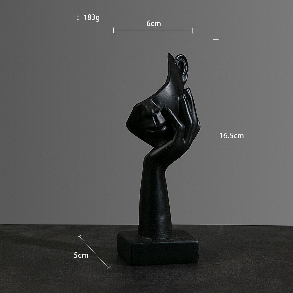 Sculture volti dorate emozioni tre