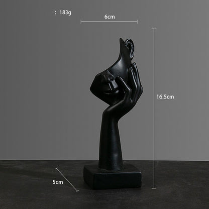 Sculture volti dorate emozioni tre