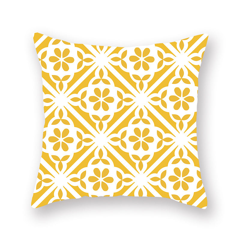 Cuscino giallo geometrico