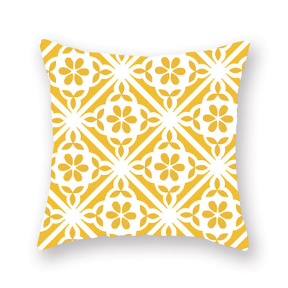 Cuscino giallo geometrico