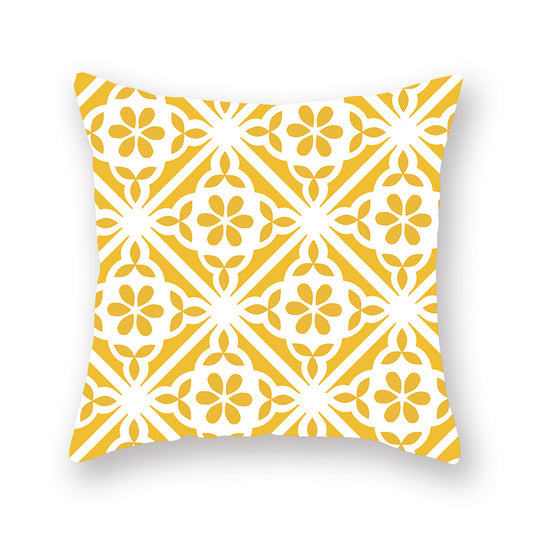 Cuscino giallo geometrico