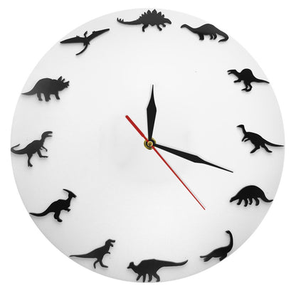 Orologio da parete Silhouette dinosauri
