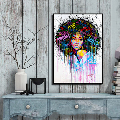 Quadro tela scimmia street art