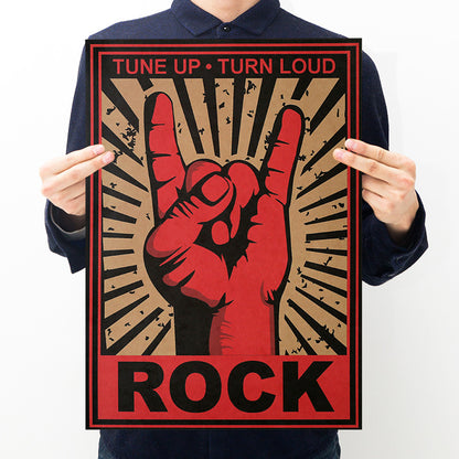 Poster Gesto rock retrò