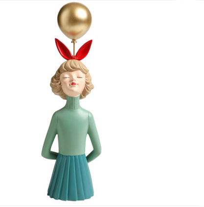 Decorazione ragazza bolle