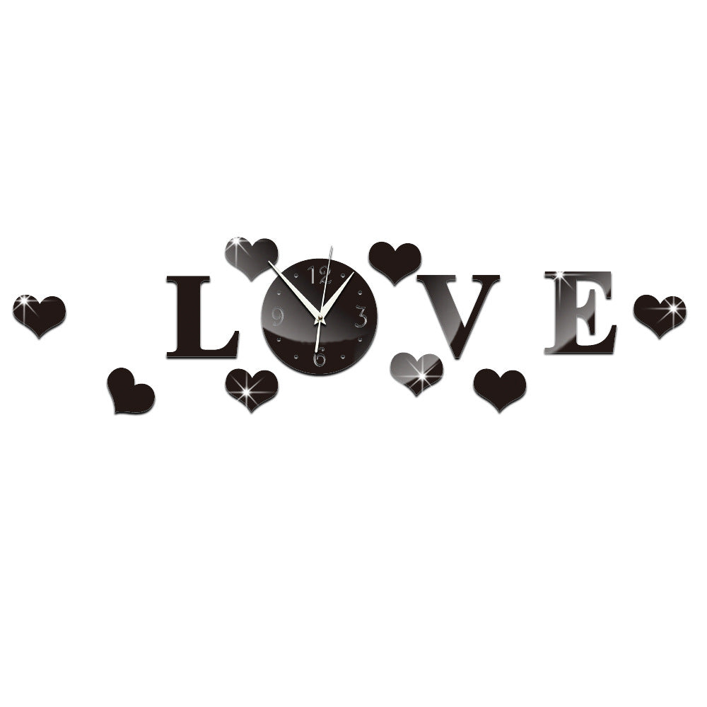 Orologio da parete LOVE e cuori