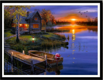 Quadro bosco autunnale