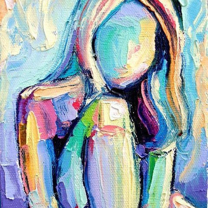 Quadro astratto figura femminile