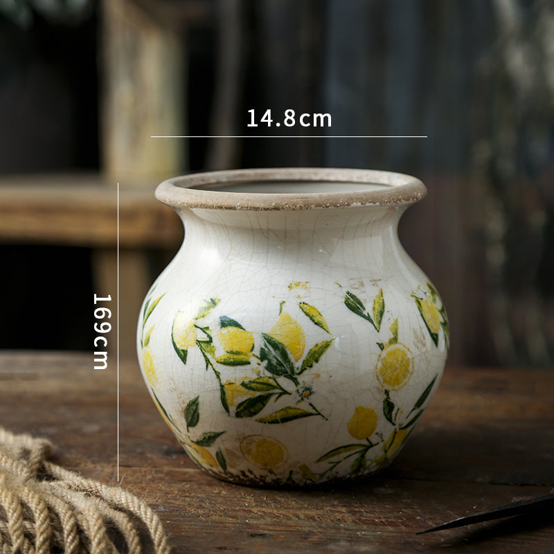 Vaso Ceramica Retro Francese