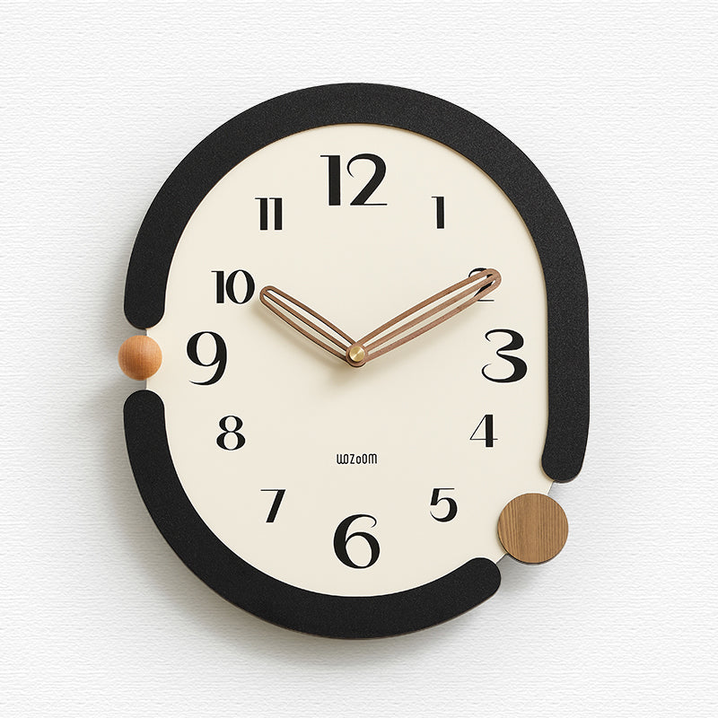 Orologio da parete Sagoma rossa con sfere