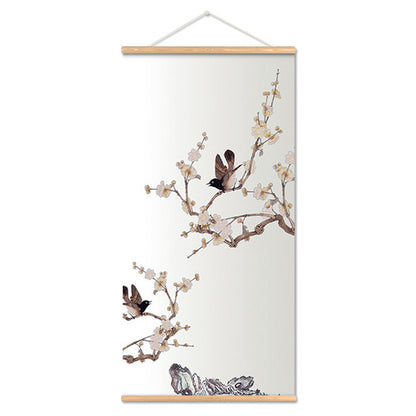 Adesivo murale Acquarello asiatico bamboo fiori
