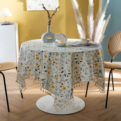 Tovaglia cotone con nappine