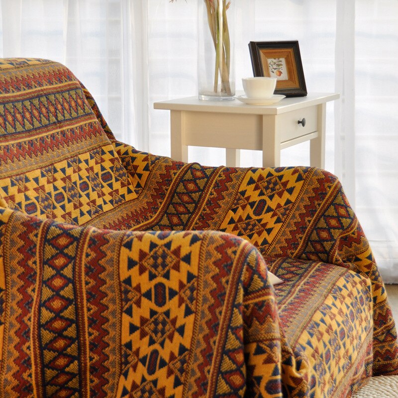 Coperta geometrica gialla